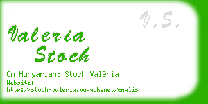 valeria stoch business card